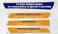 15 Bin Öğretmen Atama ve Tercih Kılavuzu Yayımlandı